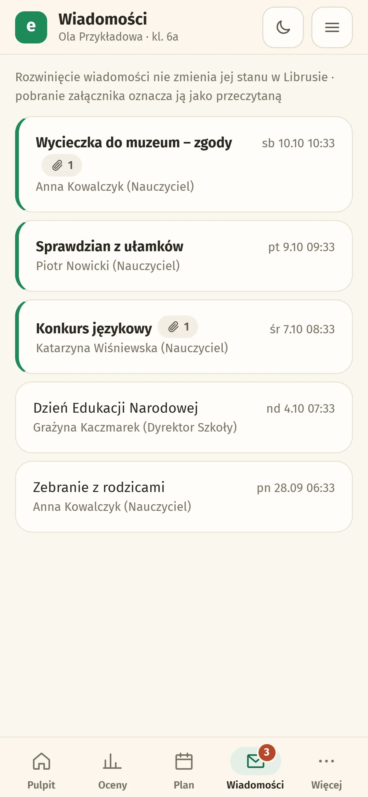 Wiadomości w e-frekwencja.pl na telefonie